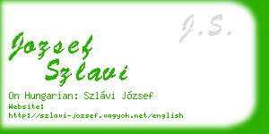 jozsef szlavi business card