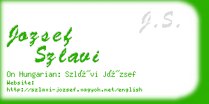 jozsef szlavi business card